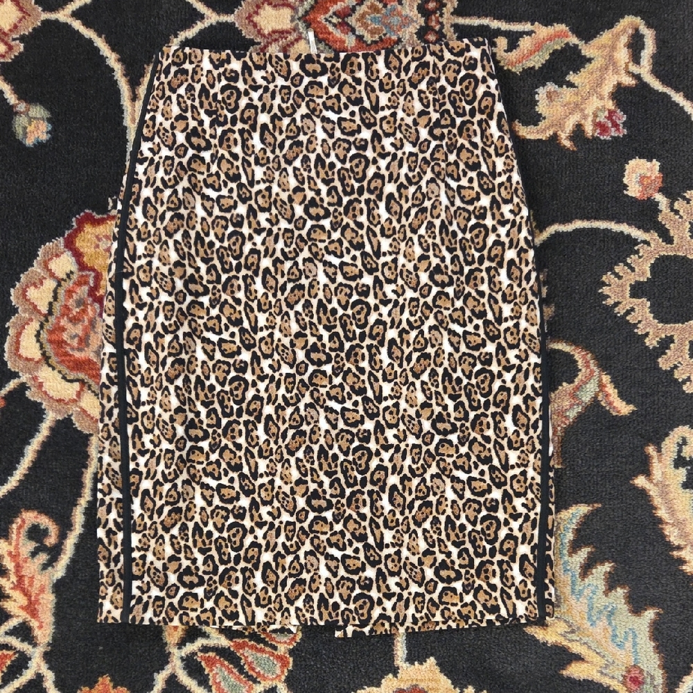 White House Black Market Animal Print Pencil Skirt